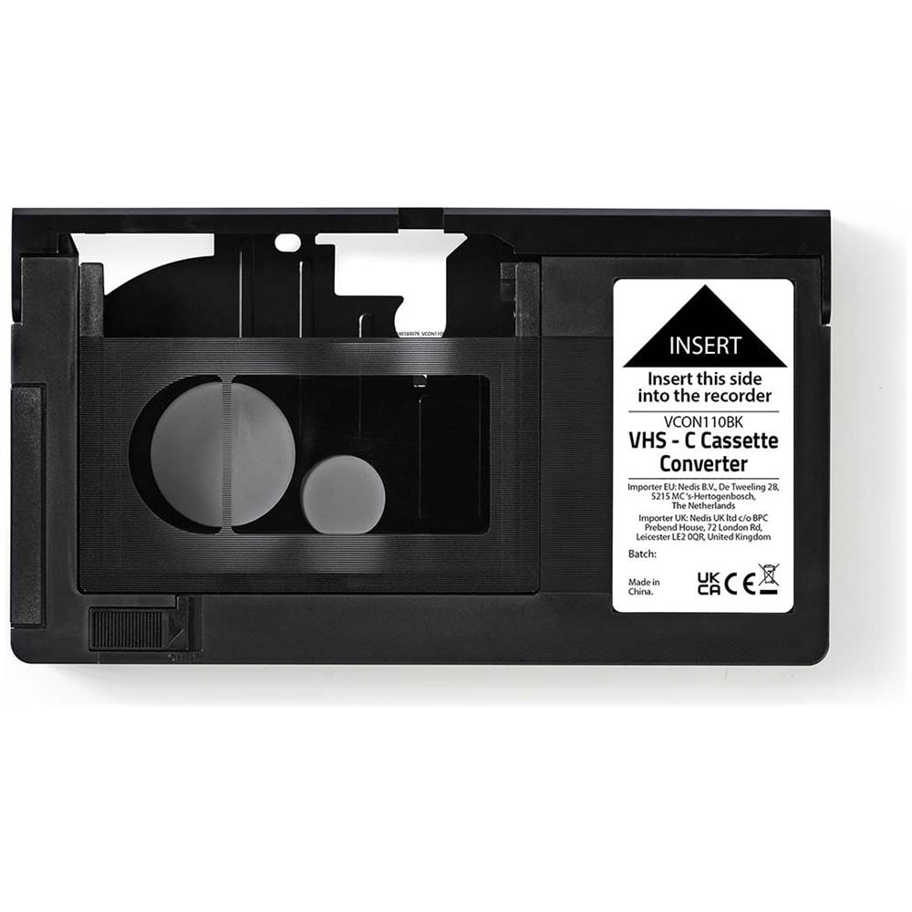 Adattatore Convertitore Vhs Conversione Da Vhs-c A Vhs Collega E Usa Colore Nero - Foto 1