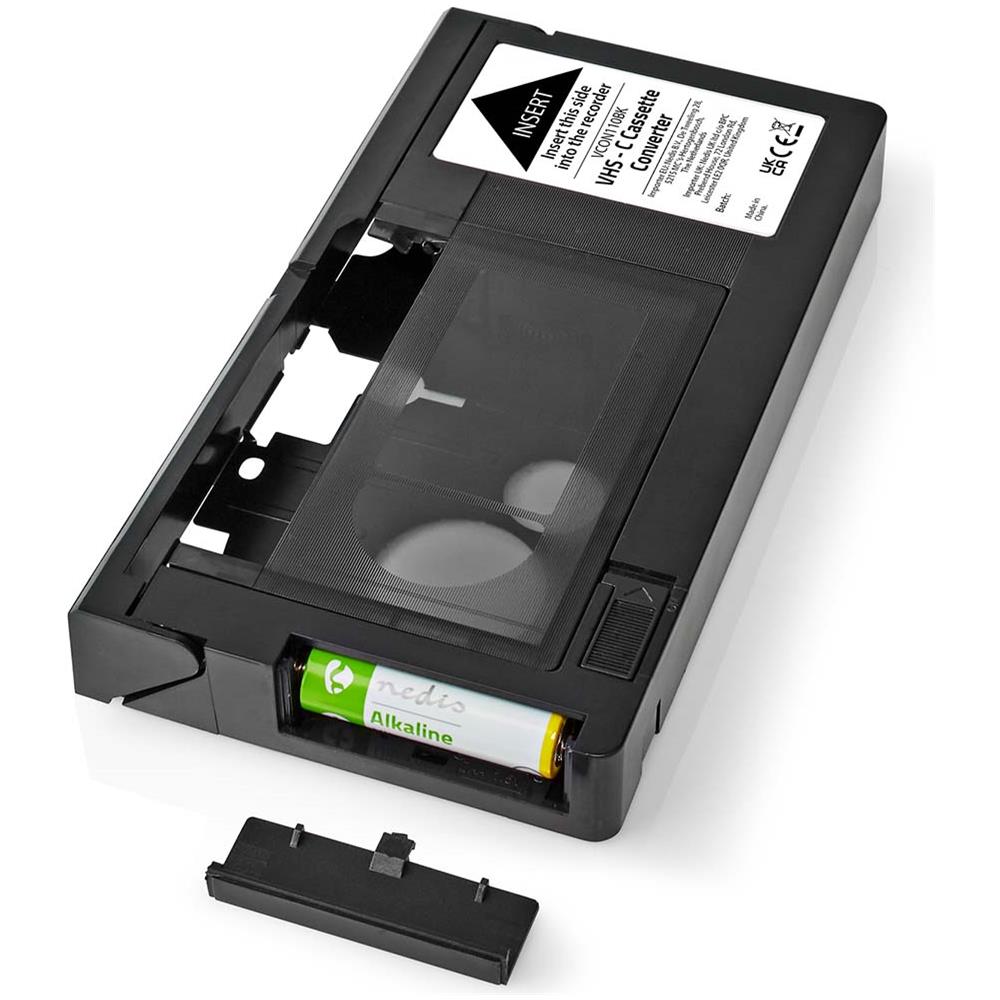 Adattatore Convertitore Vhs Conversione Da Vhs-c A Vhs Collega E Usa Colore Nero - Foto 2