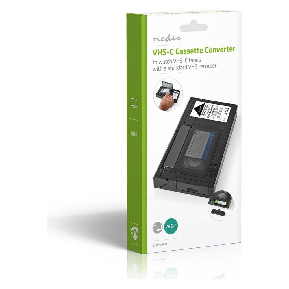Adattatore Convertitore Vhs Conversione Da Vhs-c A Vhs Collega E Usa Colore Nero - Foto 9