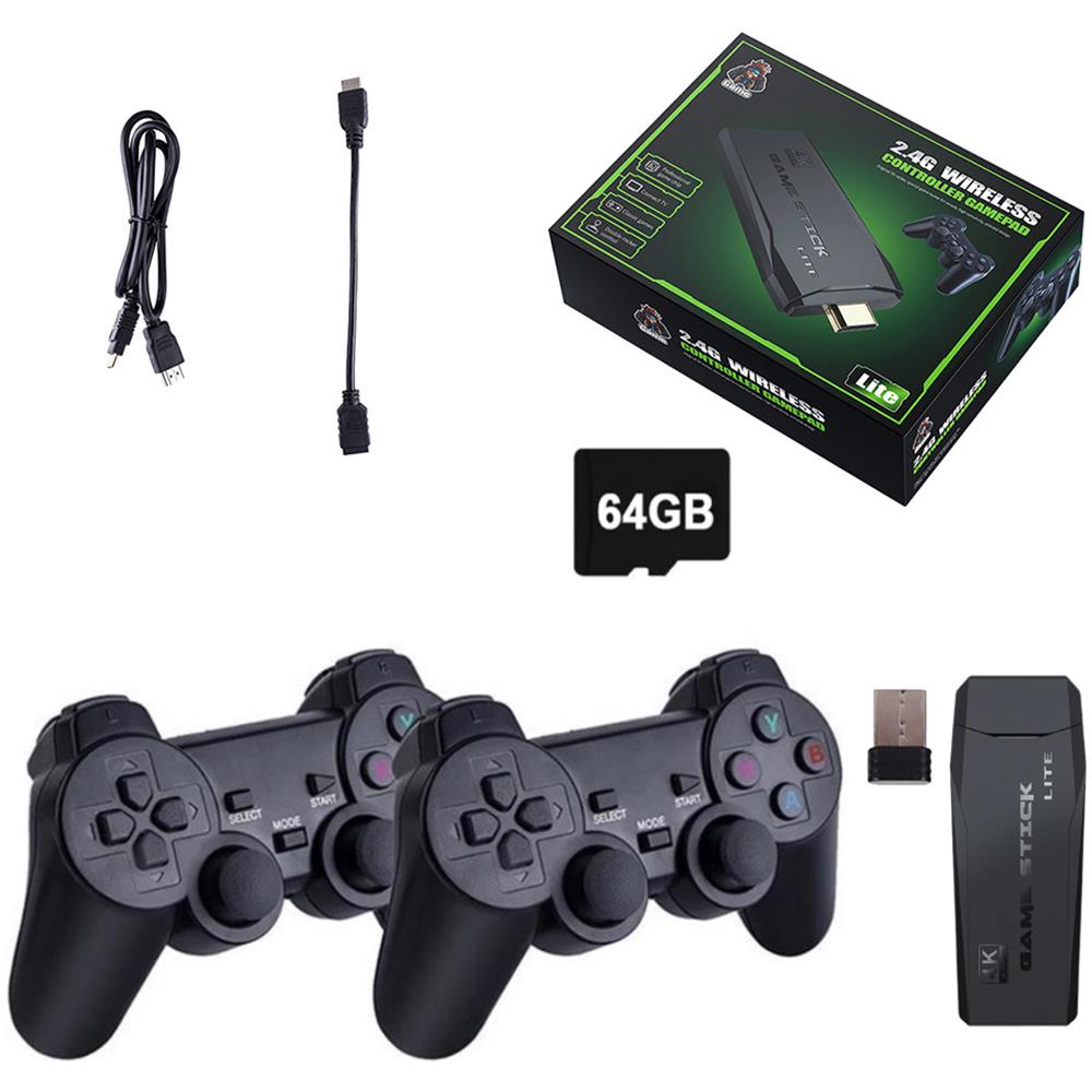 Console Vintage Di Videogiochi Hdmi Con Scheda Da 64 Gb, Console Di Gioco Wireless Plug And Play Super Usb, Con 2 Controller Di Gioco, Supporto Dell'uscita Ad Alta Definizione 4k - Foto 1