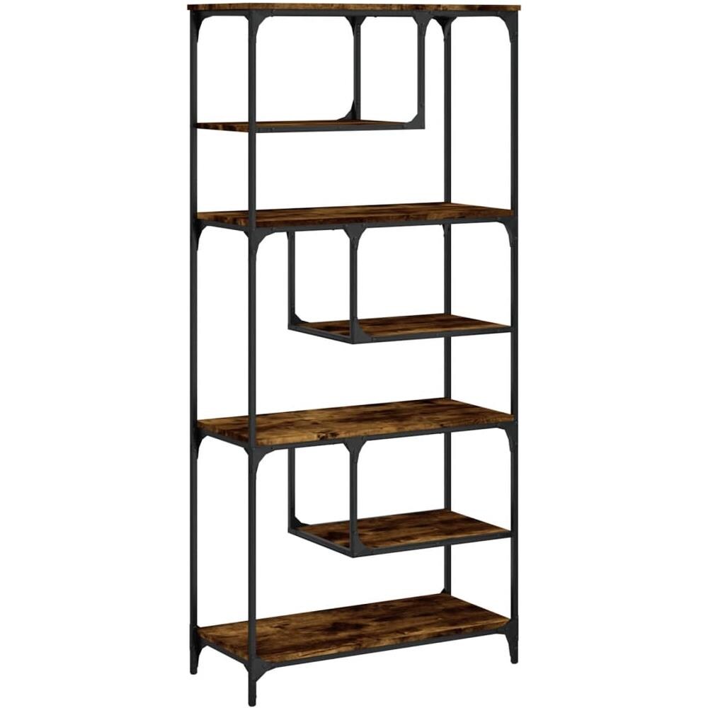 Libreria Rovere Fumo 81x36x176 Cm In Legno Multistrato - Foto 2