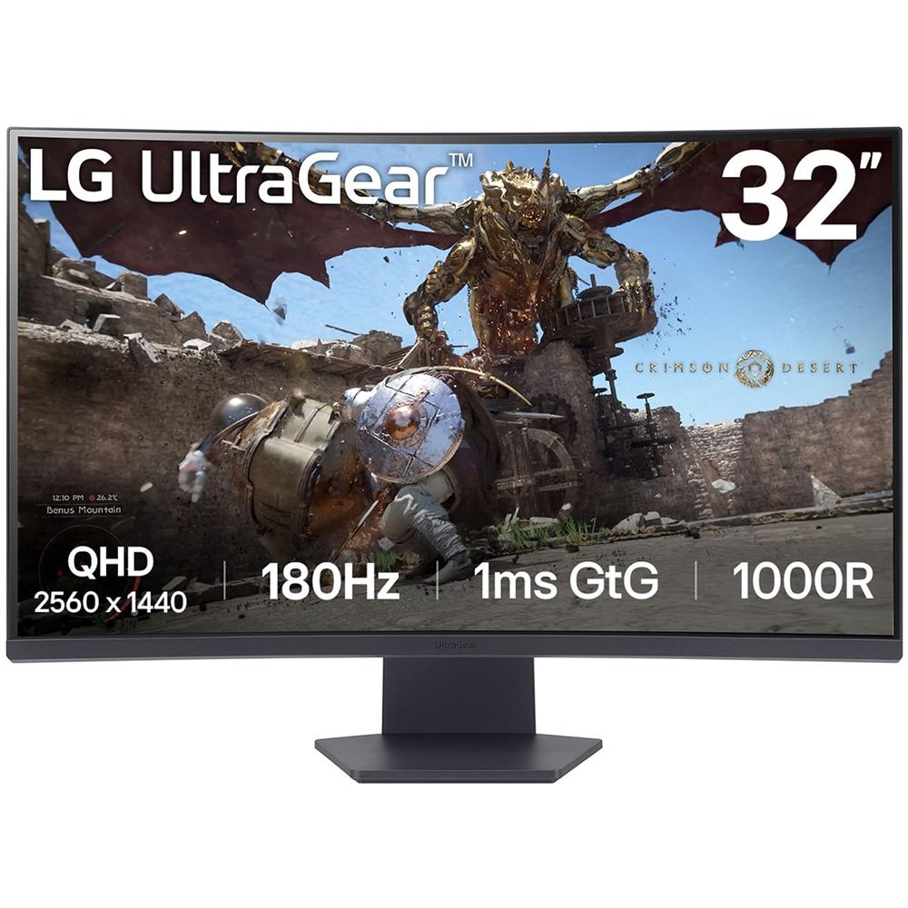 Monitor 31.5" LCD Curvo 32GS60QC-B 2560 x 1440 Pixel QHD Tempo di Risposta 1 ms FreeSync - Foto 1
