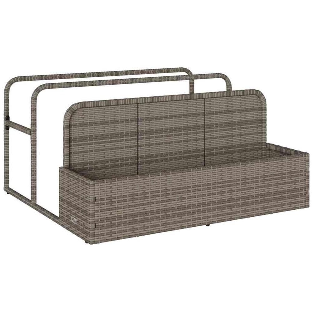 Galleggiante a Bordo Piscina Grigio 110x100x57 cm in Polyrattan - Foto 1