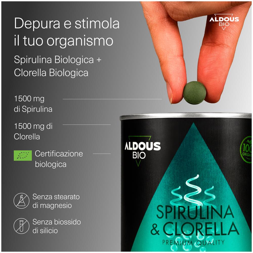 Spirulina e clorella | 600 compresse - Foto 2