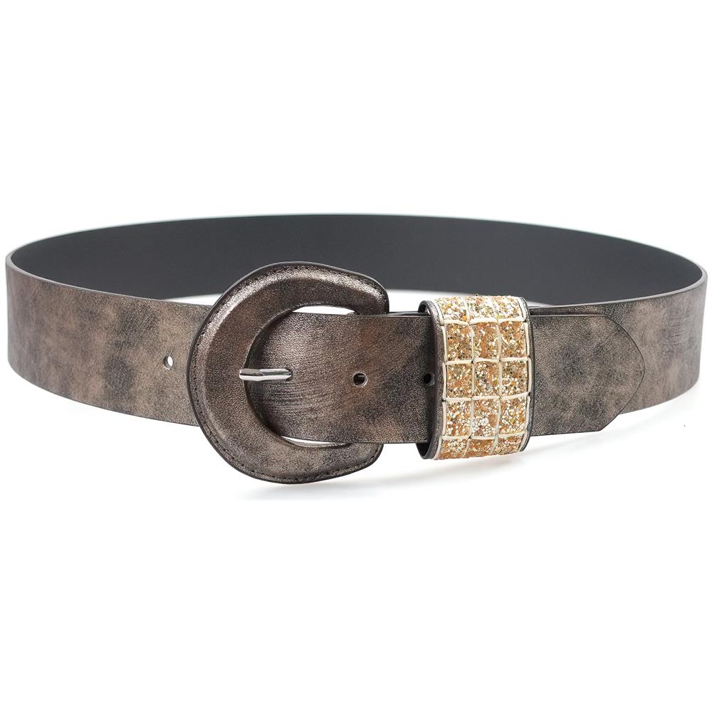 Cintura con Fibbia Circolare Brillante Luxe - Foto 1