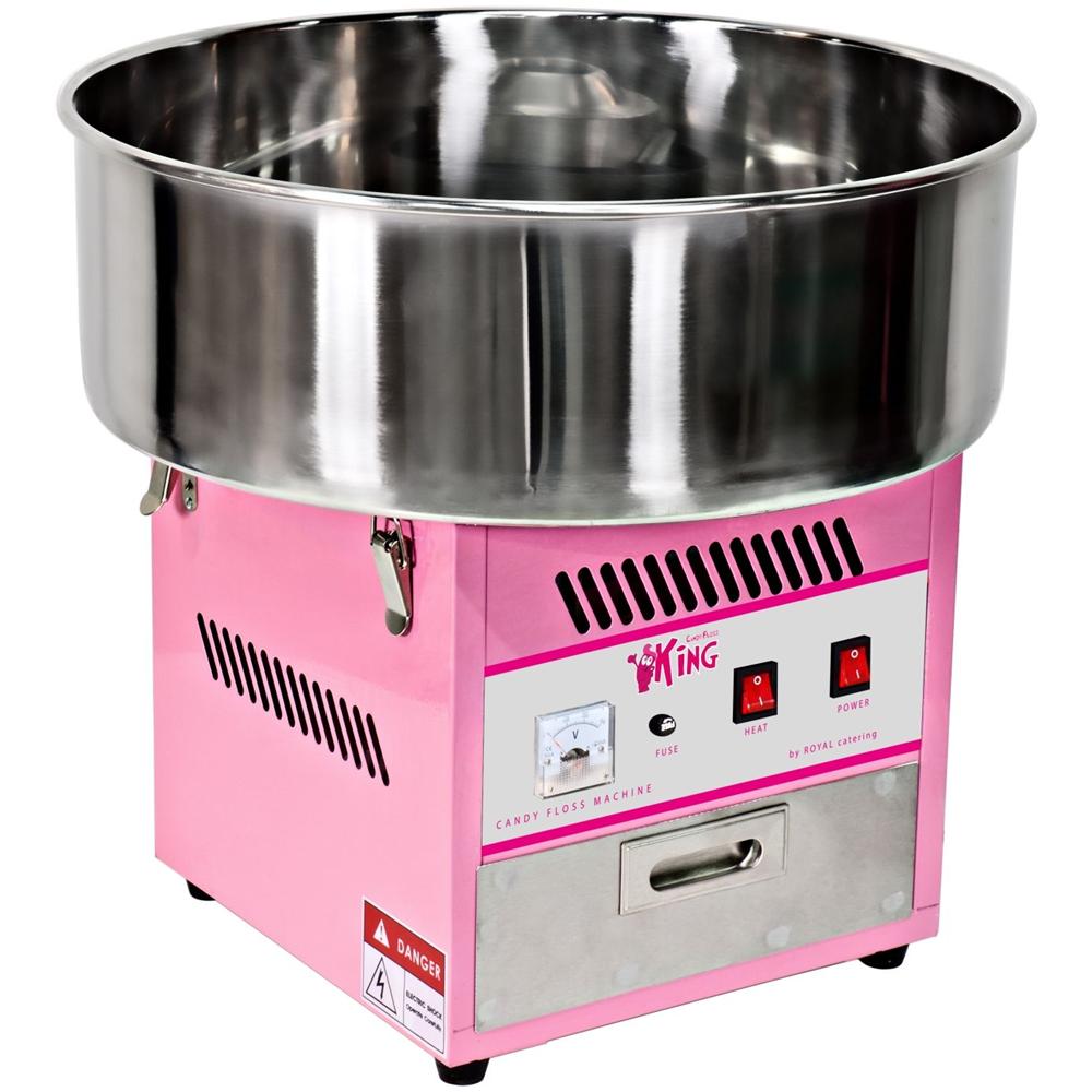 1200 W Royal Catering spedizione gratuita RCZC-1200E su carretto Macchina dello zucchero filato cupola protettiva 