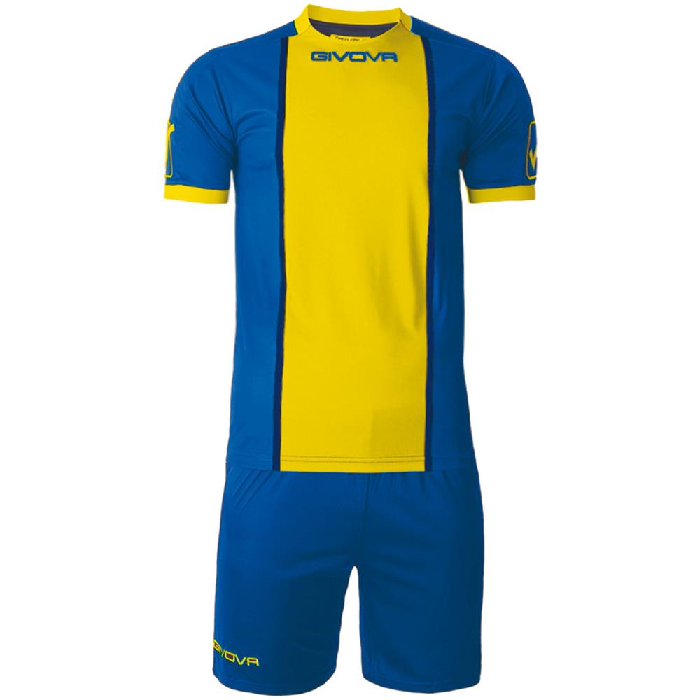 Kit Paris Mc Givova Azzurro / giallo Corsa Sport Uomo Staff Running Jogging Allenamento Relax Calcio Calcetto Torneo Scuola Sport - Taglia Xl - Foto 1