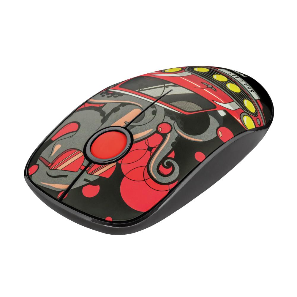 Mouse Wireless Sketch Ottico 3 Tasti 1600 DPI Colore Rosso - Foto 1
