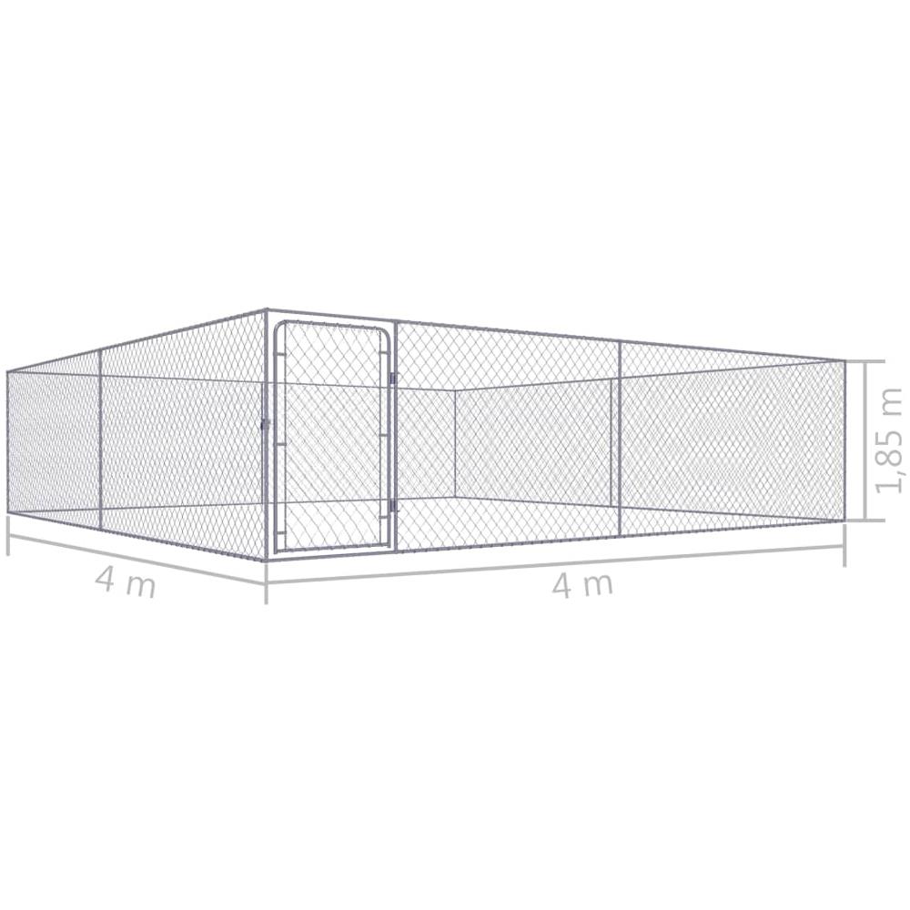 Canile da Esterno in Acciaio Zincato 4x4x1 m - Foto 5