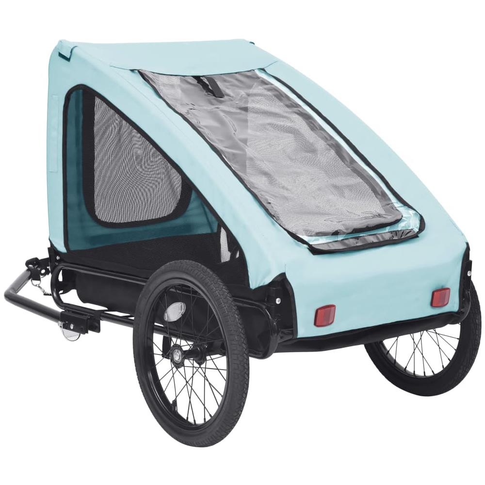 Rimorchio per Animali Domestici Blu e Nero - Foto 2