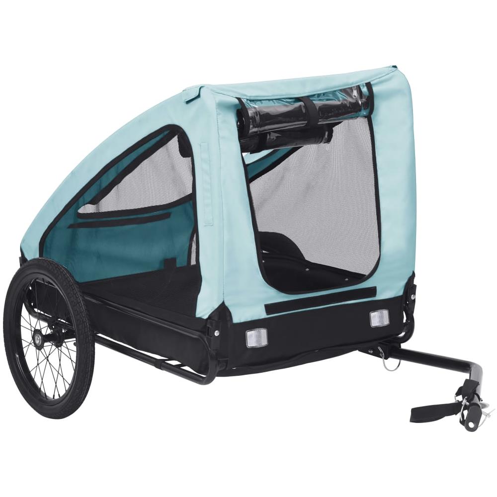 Rimorchio per Animali Domestici Blu e Nero - Foto 3