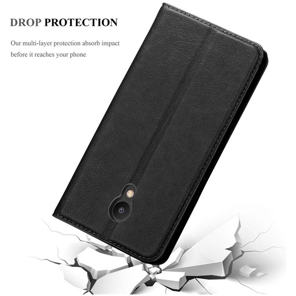 Cadorabo Custodia Compatibile Con Meizu M6 In Nero Di Notte - Coperchio Protettiva Con Chiusura Magnetica, Funzione Stand E Tasca Per Le Carte - Foto 8
