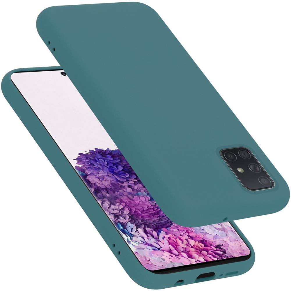 Custodia Compatibile Con Samsung Galaxy A71 4g In Liquid Verde - Coperchio Protettivo In Silicone Tpu Flessibile - Foto 1