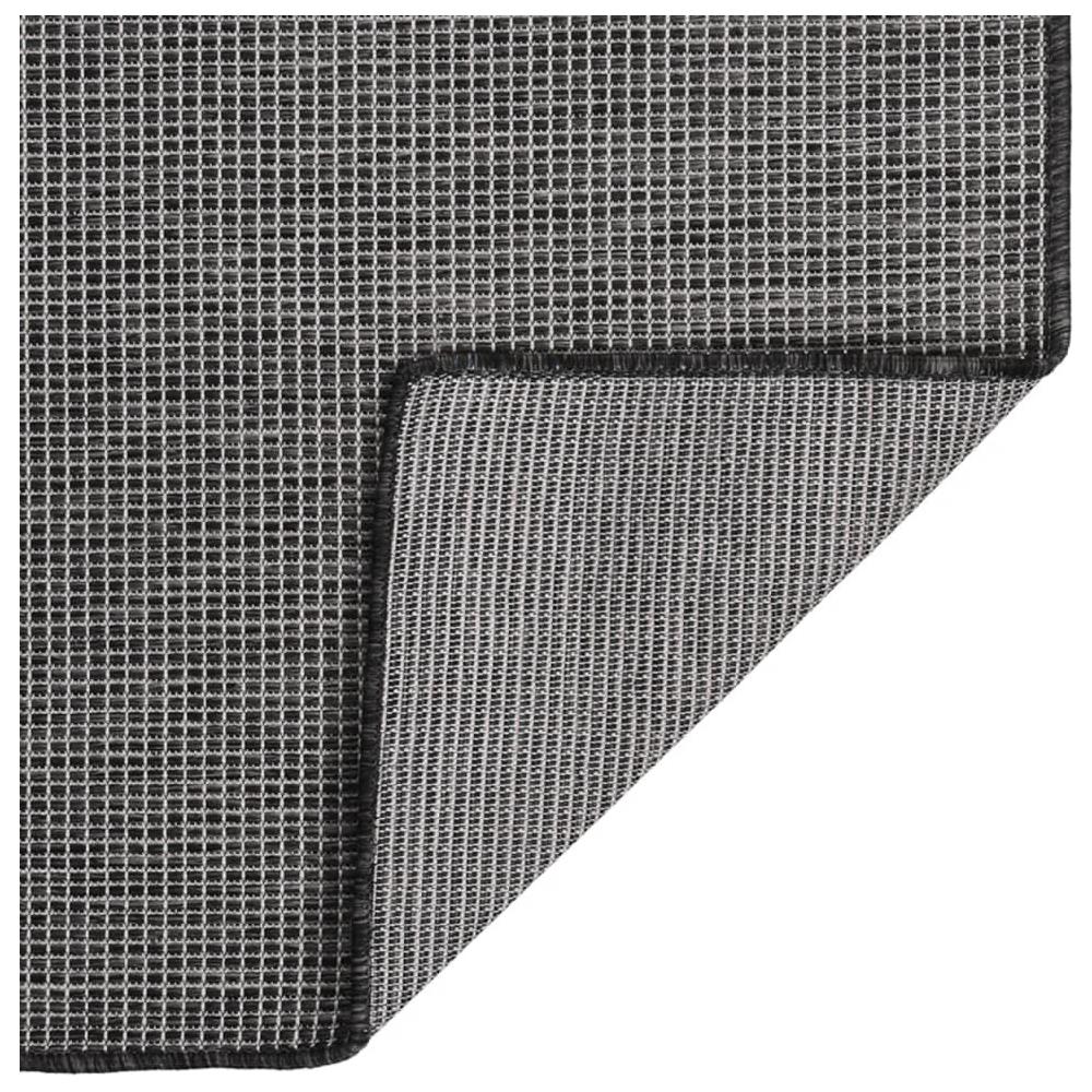 Tappeto Da Esterni A Tessitura Piatta 80x150 Cm Grigio - Foto 2