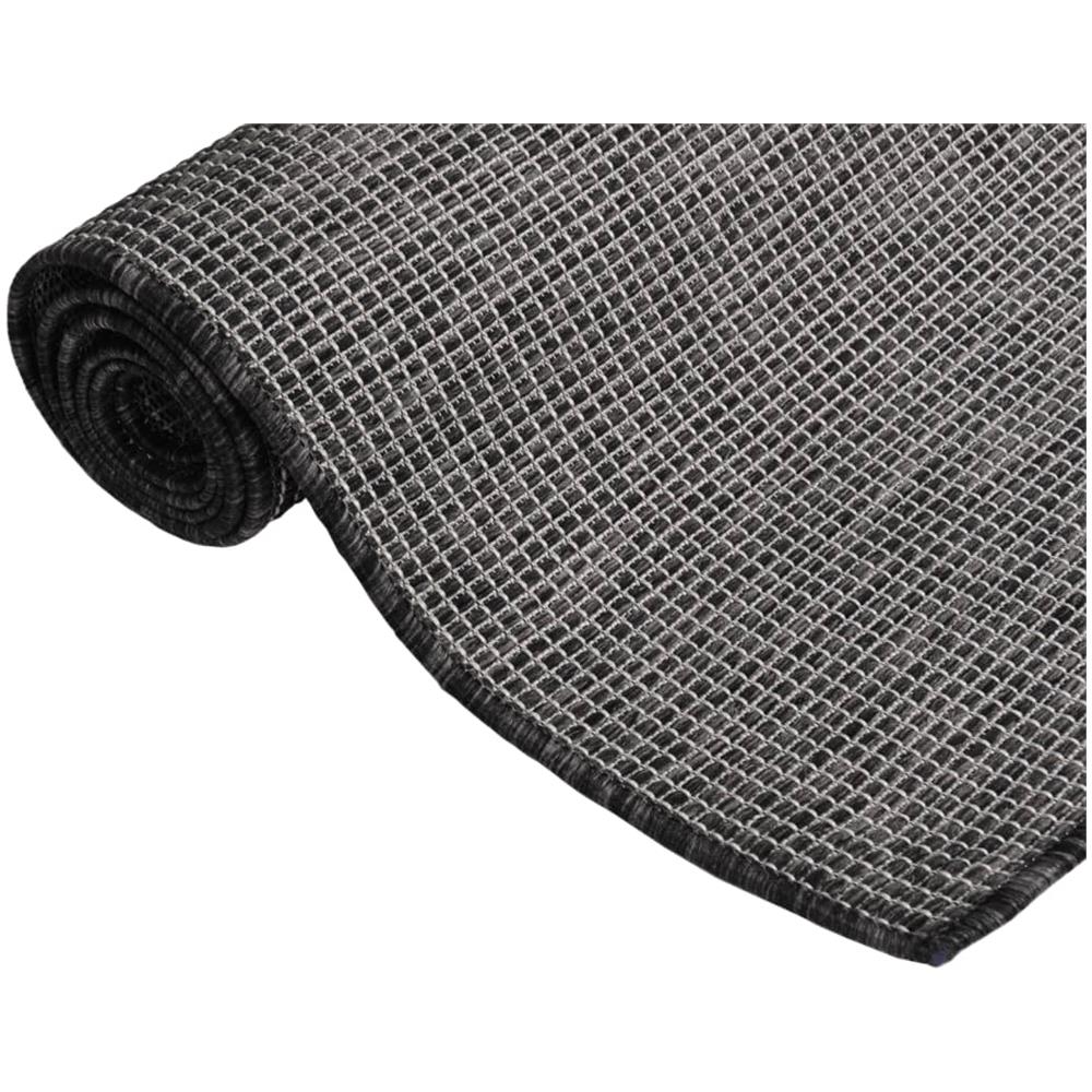 Tappeto Da Esterni A Tessitura Piatta 80x150 Cm Grigio - Foto 3