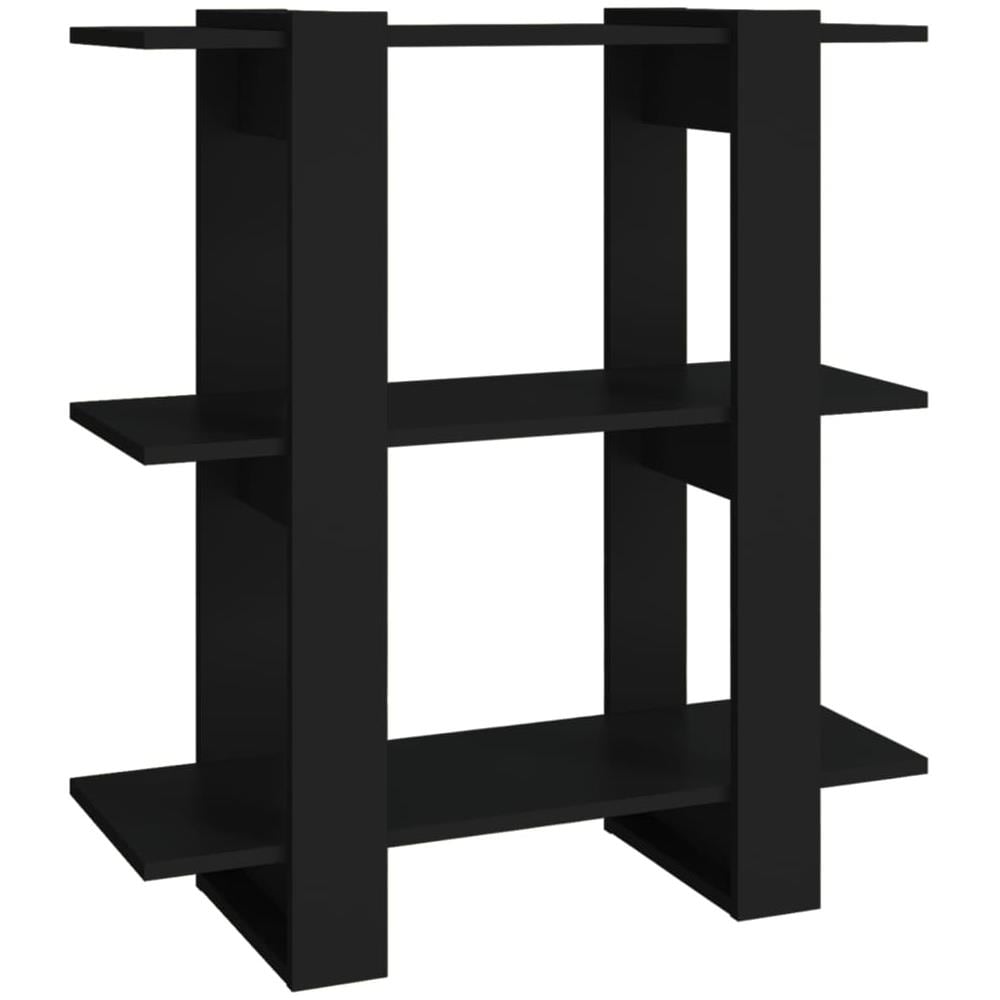 Libreria / divisorio Nero 80x30x87 Cm - Foto 2