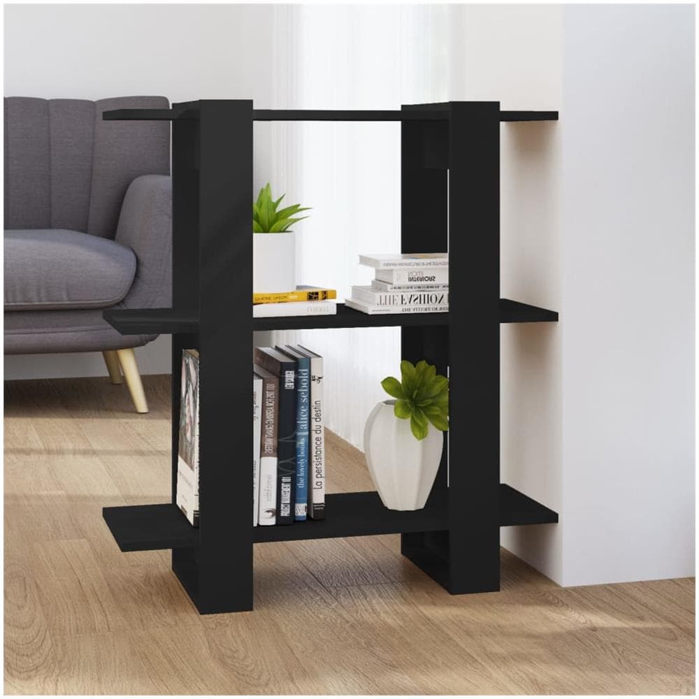 Libreria / divisorio Nero 80x30x87 Cm - Foto 1