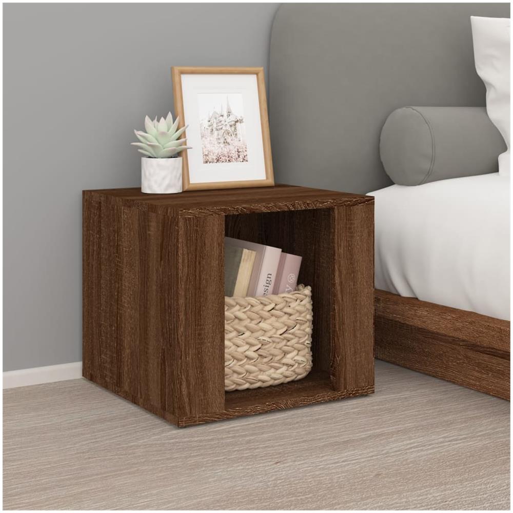 Comodino Rovere Marrone 41x40x36 Cm In Legno Multistrato - Foto 1