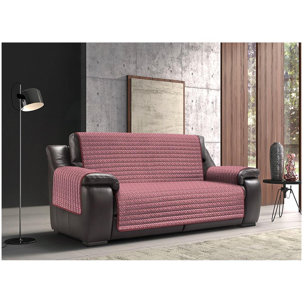 Copridivano Antimacchia Impermeabile Trapuntato Modello Olimpo Colore Bordeaux 2 Posti Bordeaux - Foto 1