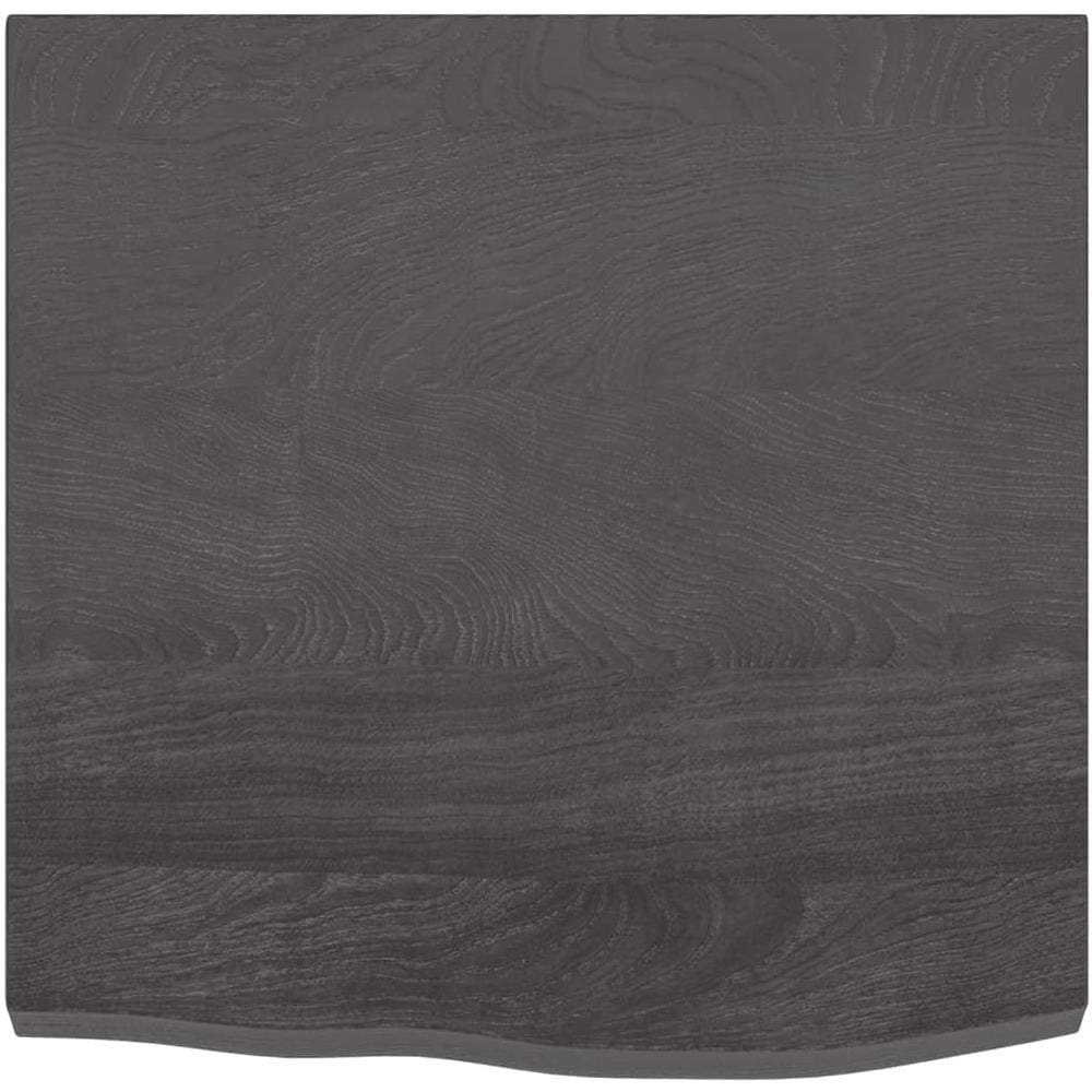 Ripiano Marrone Scuro 60x60x (2-4) cm Massello Rovere Trattato - Foto 2