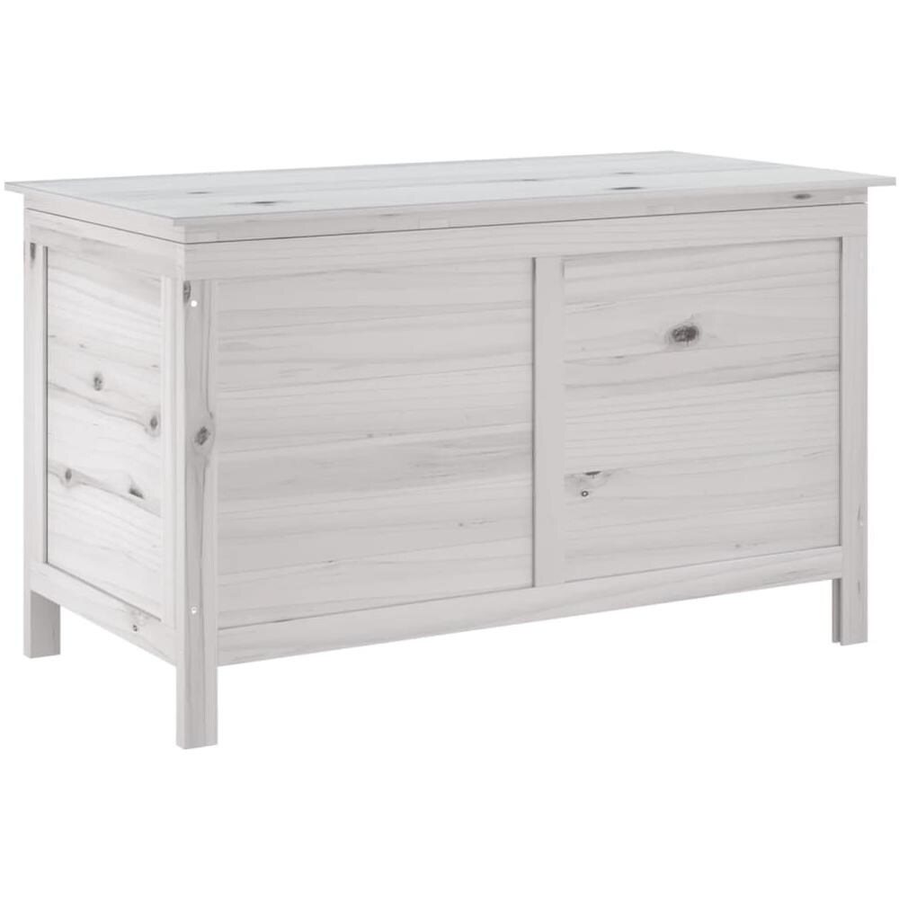 Contenitore Giardino Bianco 99x49,5x58,5cm Legno Massello Abete - Foto 2