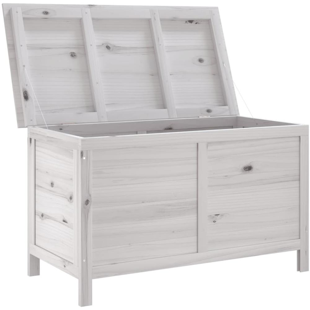 Contenitore Giardino Bianco 99x49,5x58,5cm Legno Massello Abete - Foto 3