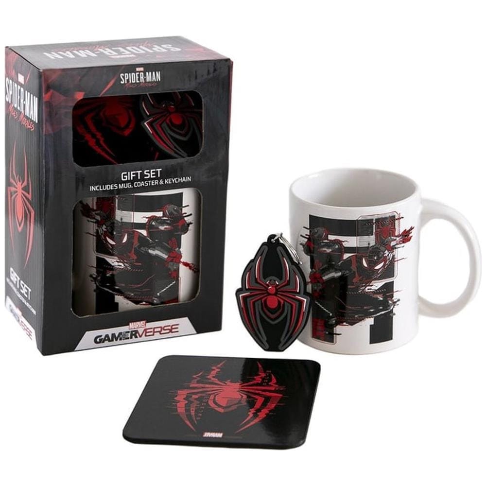 Marvel - Spider-man: Miles Morales - Set Regalo (web Glitch) : Tazza, Sottobicchiere E Portachiavi - Foto 2