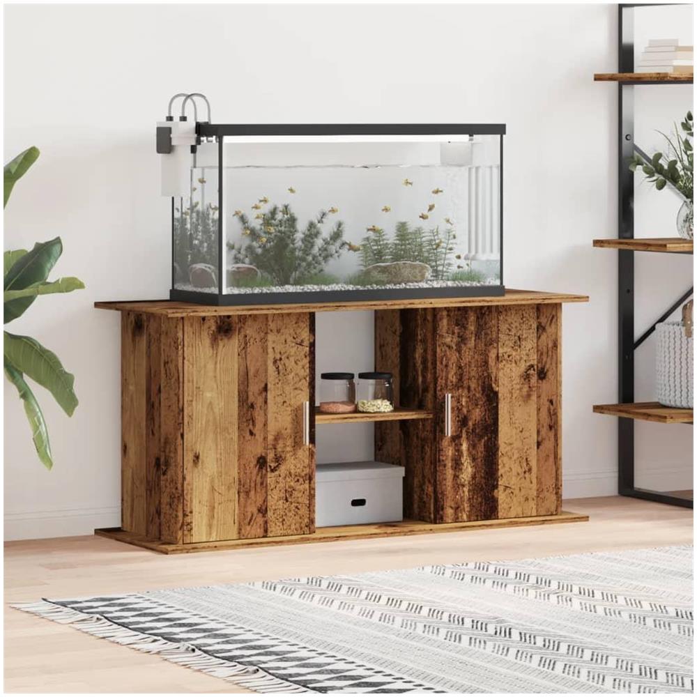 Supporto Acquario 121x41x58cm in Legno Multistrato Legno Antico - Foto 2