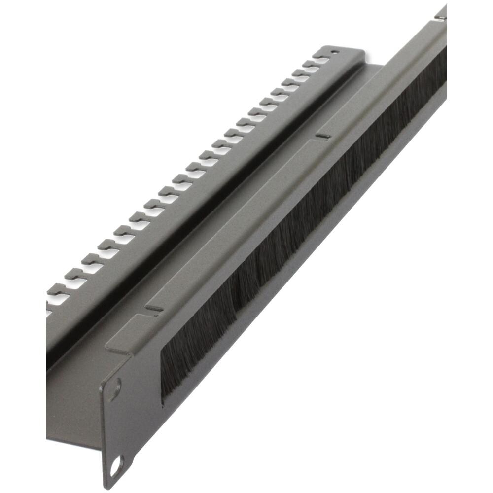 I-CASE PSC-PCNE - Pannello Passacavi 1U con Coda Fissacavi e Spazzola Antipolvere Nero - Foto 2