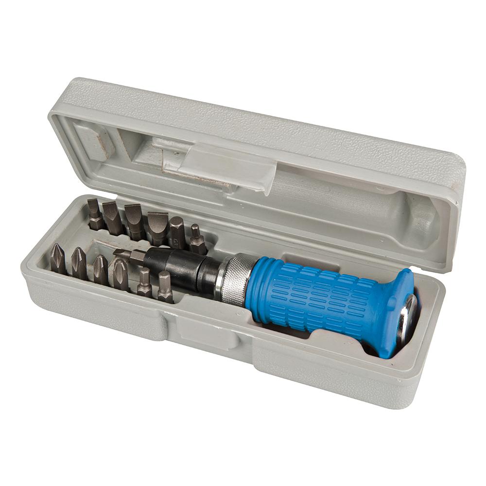 375291 Cacciavite Ad Impatto Con Impugnatura Morbida Dotato Di Set Di Punte 14 P. zi 14 P. zi - Foto 3