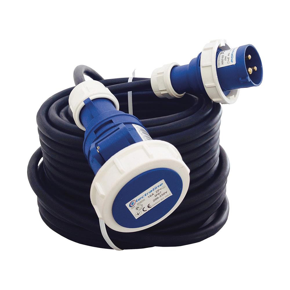 46141 Prolunga In Gomma 30 Mt Presa Industriale Cce Spina A 3 Poli - Ip67 - Foto 1