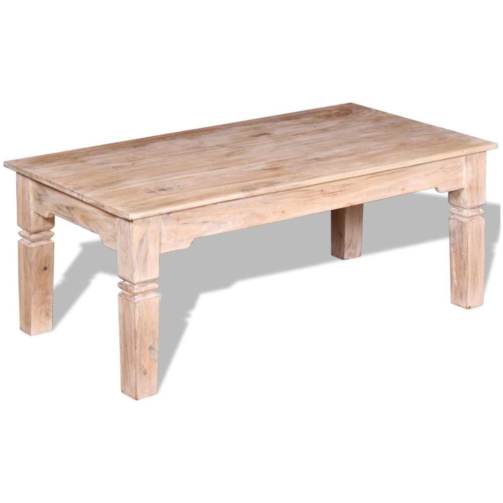 Tavolino Da Caffè In Legno Massello Di Acacia 110x60x45 Cm - Foto 1