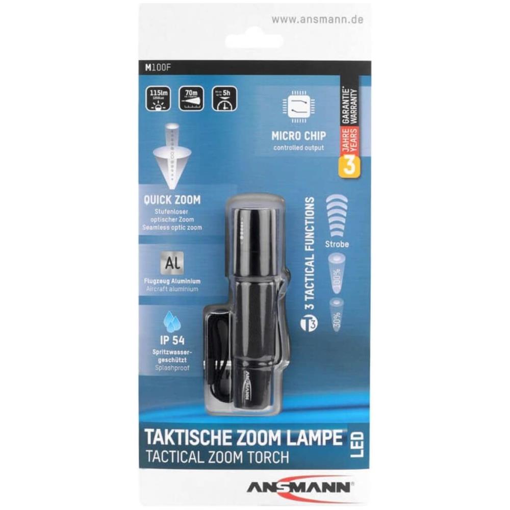 Torcia a LED M100F Nera 3 W IP54 1600-0170 - Foto 2