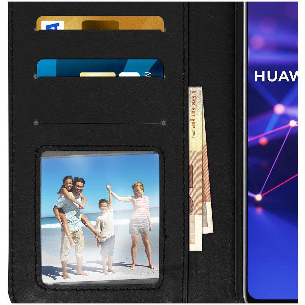 Custodia A Libro Huawei Mate 20 Lite Portacarte Funzione Supporto Nero - Foto 5