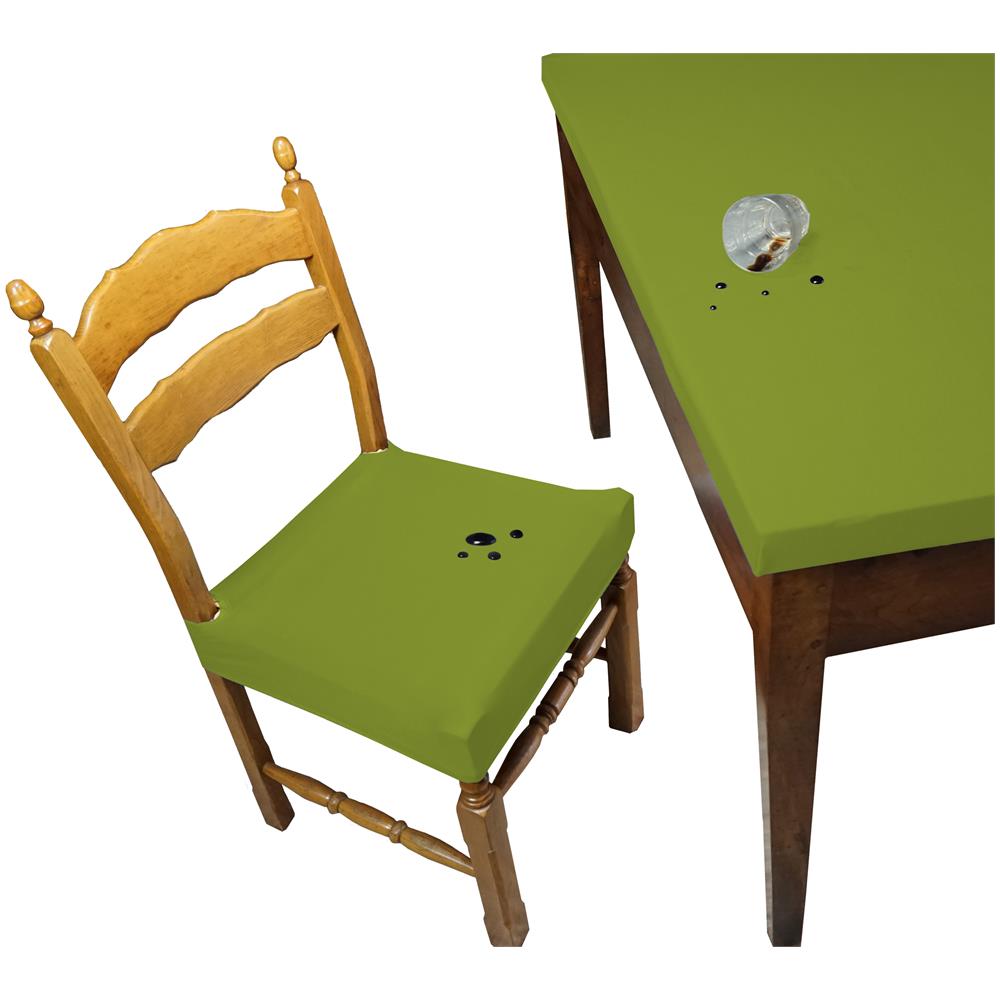 Set 4 Coprisedia Antimacchia Senza Schienale Made In Italy Verde Chiaro - Foto 1