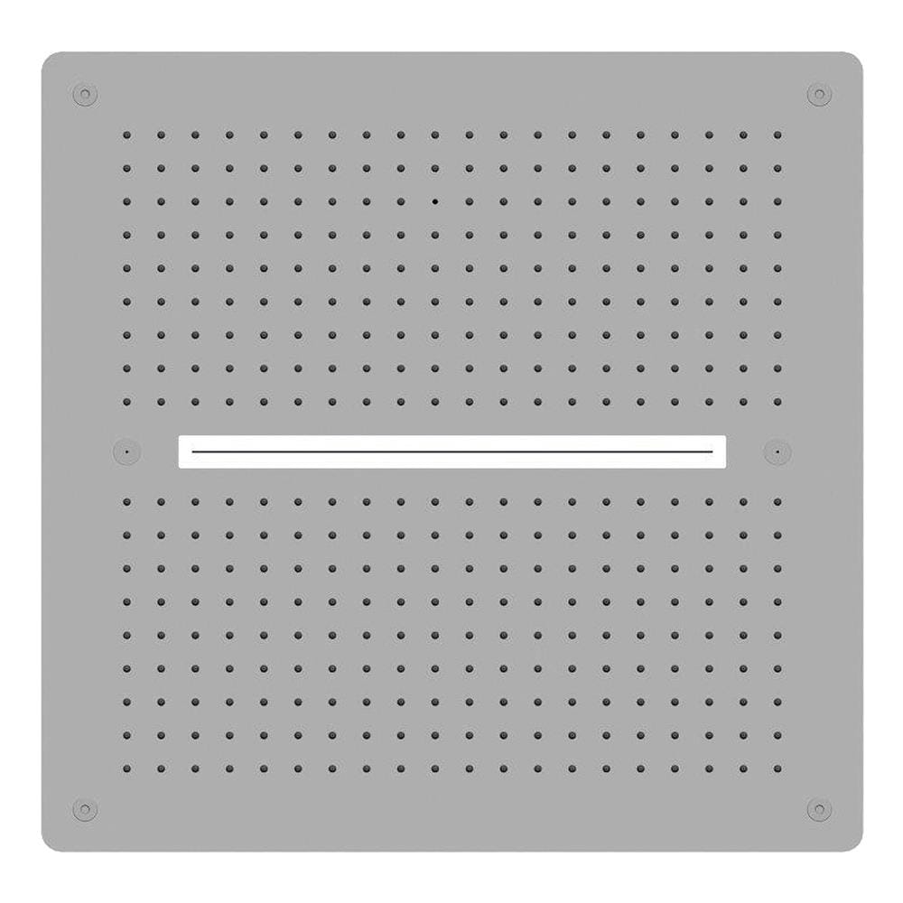 Soffione Doccia Led A Soffitto Installazione Da Incasso Con Cascata Acciaio Inox Quadro - Foto 1