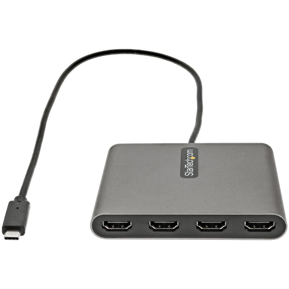 Adattatore USB-C a HDMI 1080p 60 Hz a 4 porte - Convertitore USB Tipo C a HDMI - Multi Monitor Dongle Adapter - Adattatore Multiporta /Replicatore di porte USB Type C a 4x HDMI - Foto 3