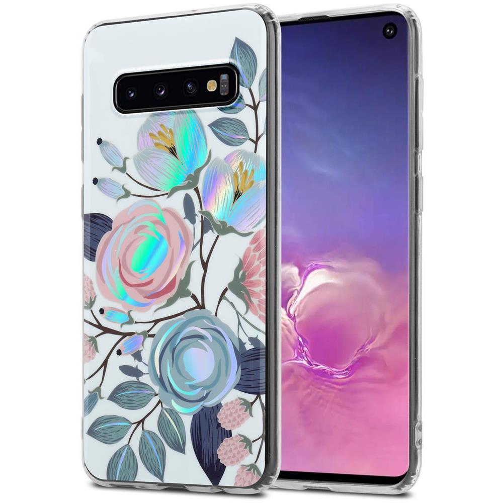 Custodia Compatibile Con Samsung Galaxy S10 4g Con Peonie Fiori - Coperchio Protettivo In Silicone Tpu Con Motivo Floreale - Foto 1
