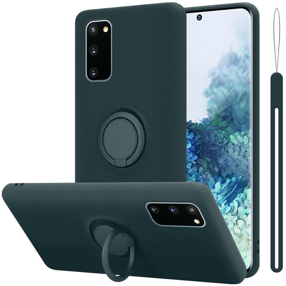 Cadorabo Custodia Compatibile Con Samsung Galaxy S20 Fe In Liquid Verde - Coperchio Protettivo In Silicone Tpu Flessibile Con Anello - Foto 1
