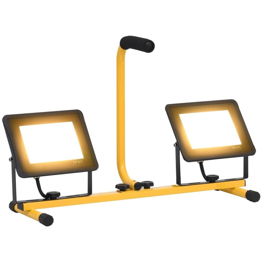 Faretto A Led Con Maniglia 2x50 W Bianco Caldo - Foto 1