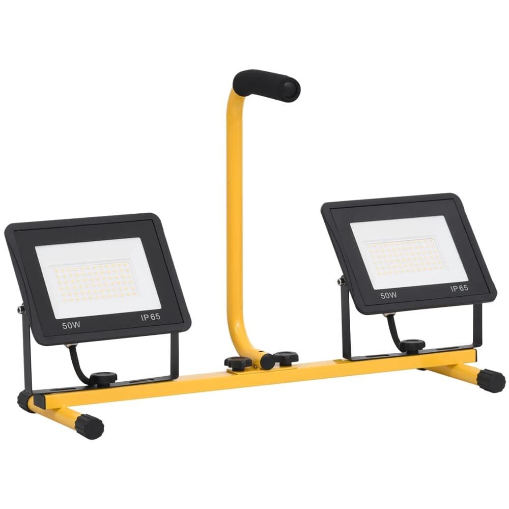 Faretto A Led Con Maniglia 2x50 W Bianco Caldo - Foto 2