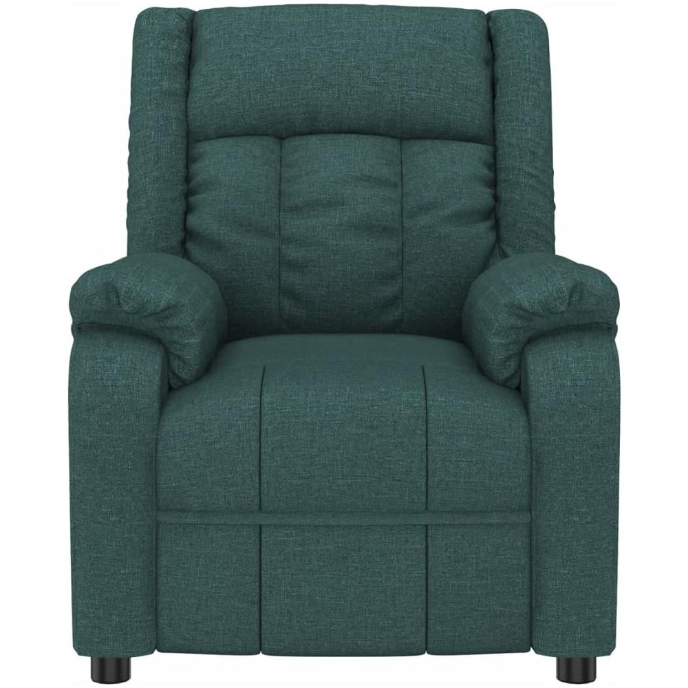 Poltrona Massaggiante Reclinabile Verde Scuro In Tessuto - Foto 2