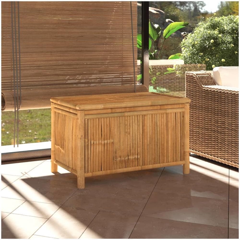 Contenitore Portaoggetti Da Giardino 90x52x55 Cm In Bambù - Foto 1