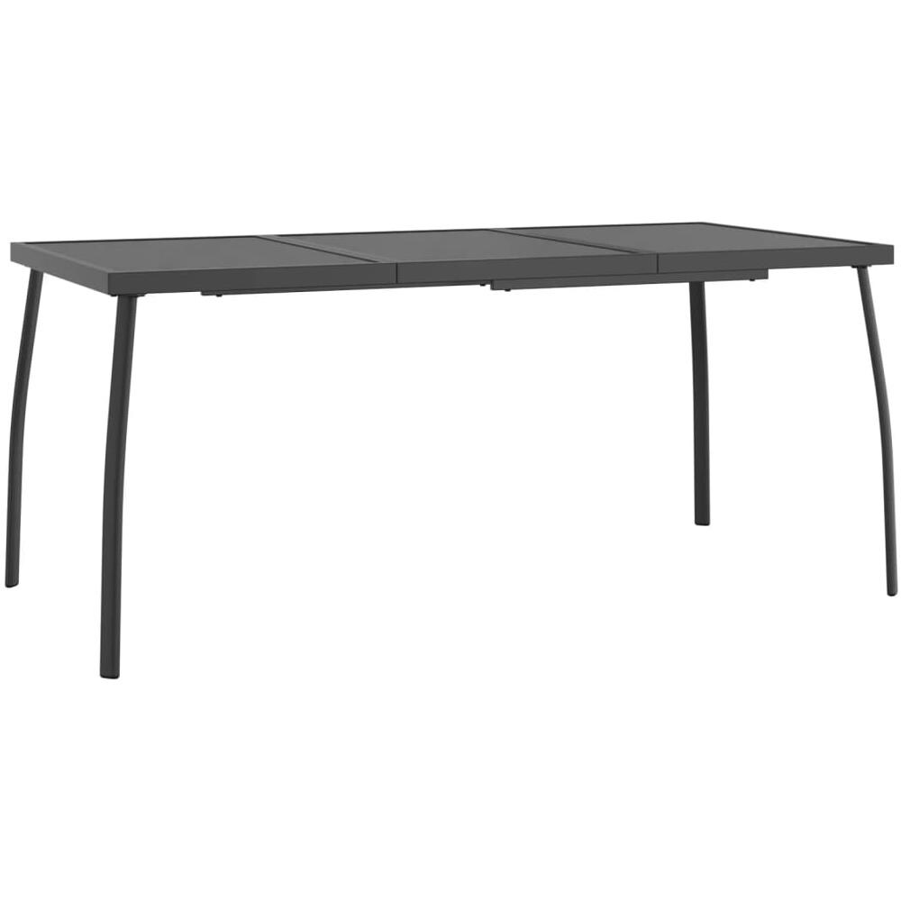 Tavolo Da Giardino Antracite 165x80x72 Cm Rete D'acciaio - Foto 2