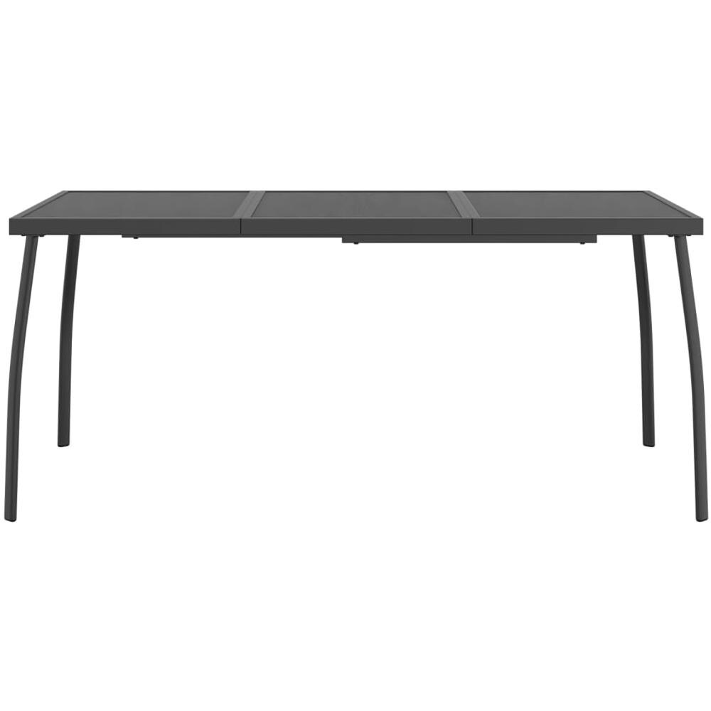 Tavolo Da Giardino Antracite 165x80x72 Cm Rete D'acciaio - Foto 3