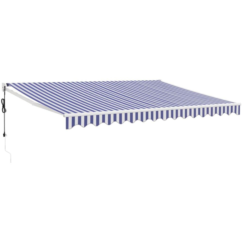 Tenda Sole Automatica Retrattile Blu e Bianca 4x3 m - Foto 1