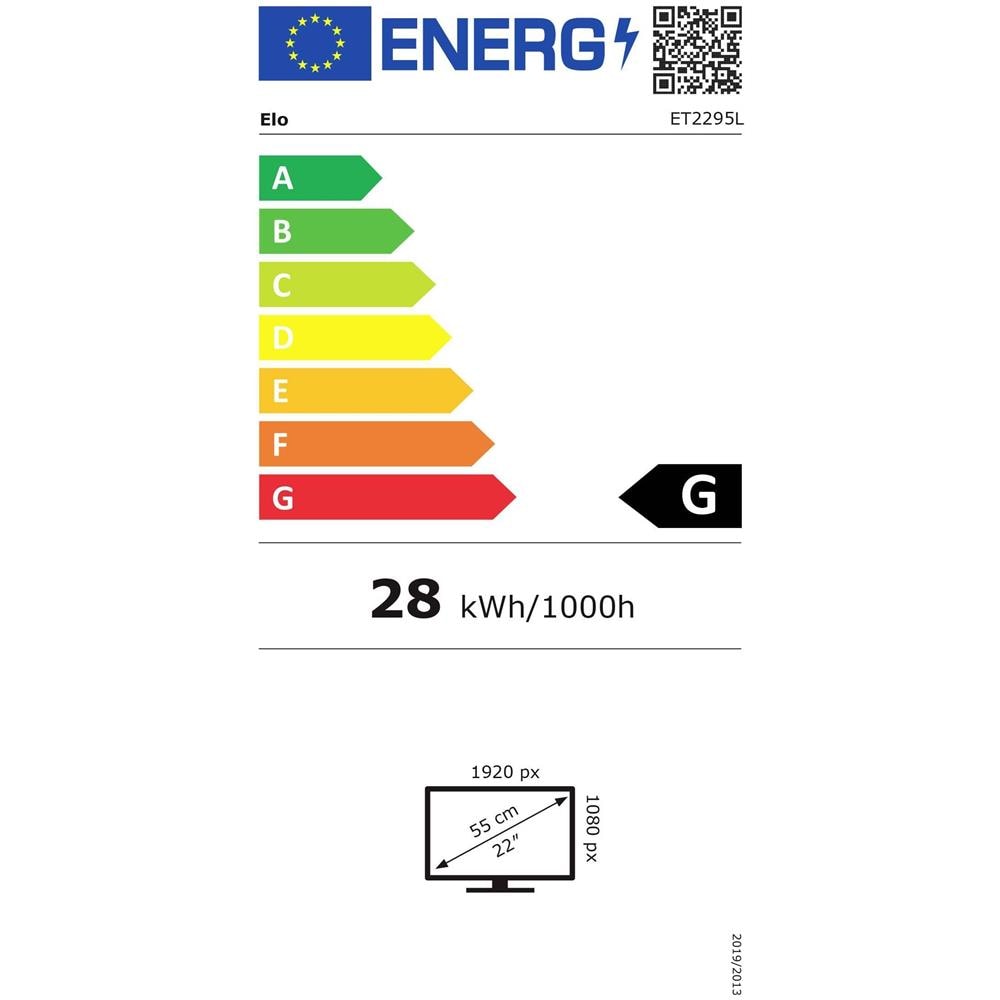 2295L 54,6 cm (21.5") LED 400 cd /m² Full HD Nero Touch screen - Foto 2