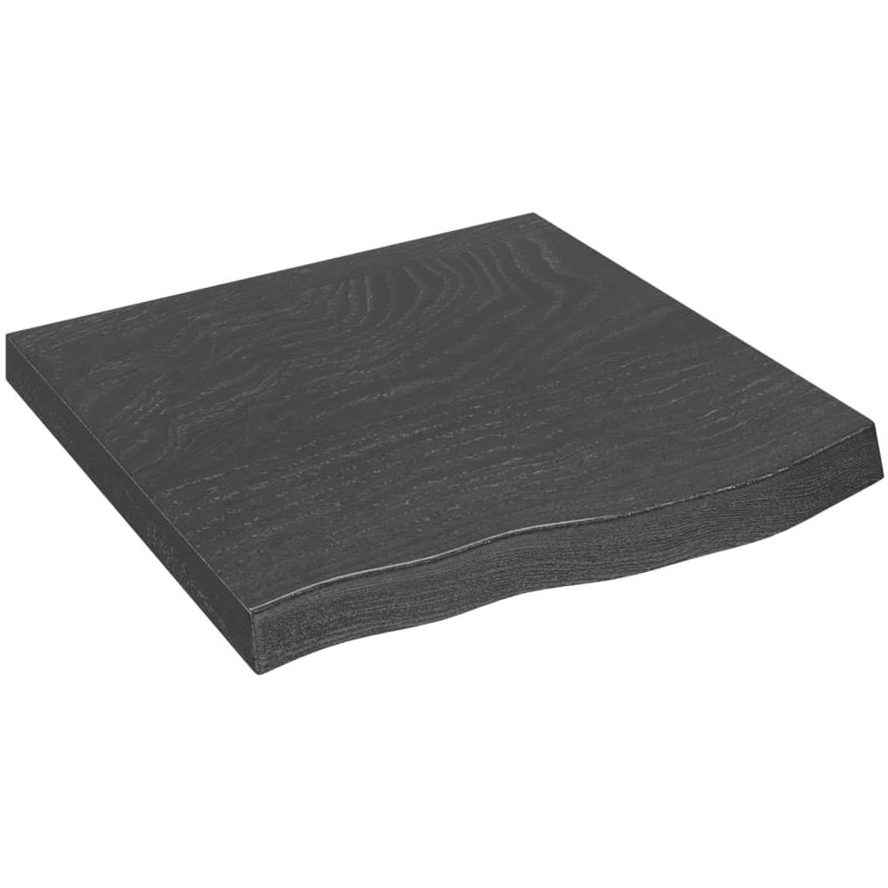 Ripiano Marrone Scuro 60x60x (2-6) cm Massello Rovere Trattato - Foto 1