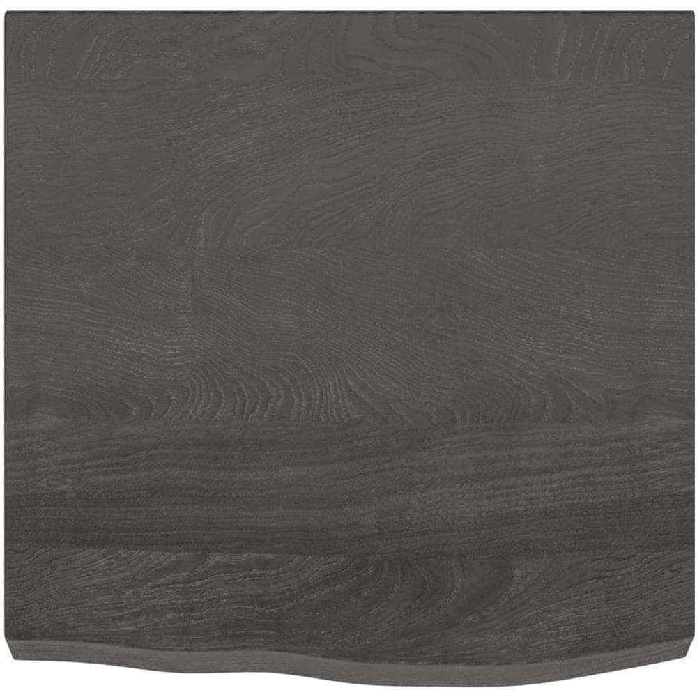 Ripiano Marrone Scuro 60x60x (2-6) cm Massello Rovere Trattato - Foto 2