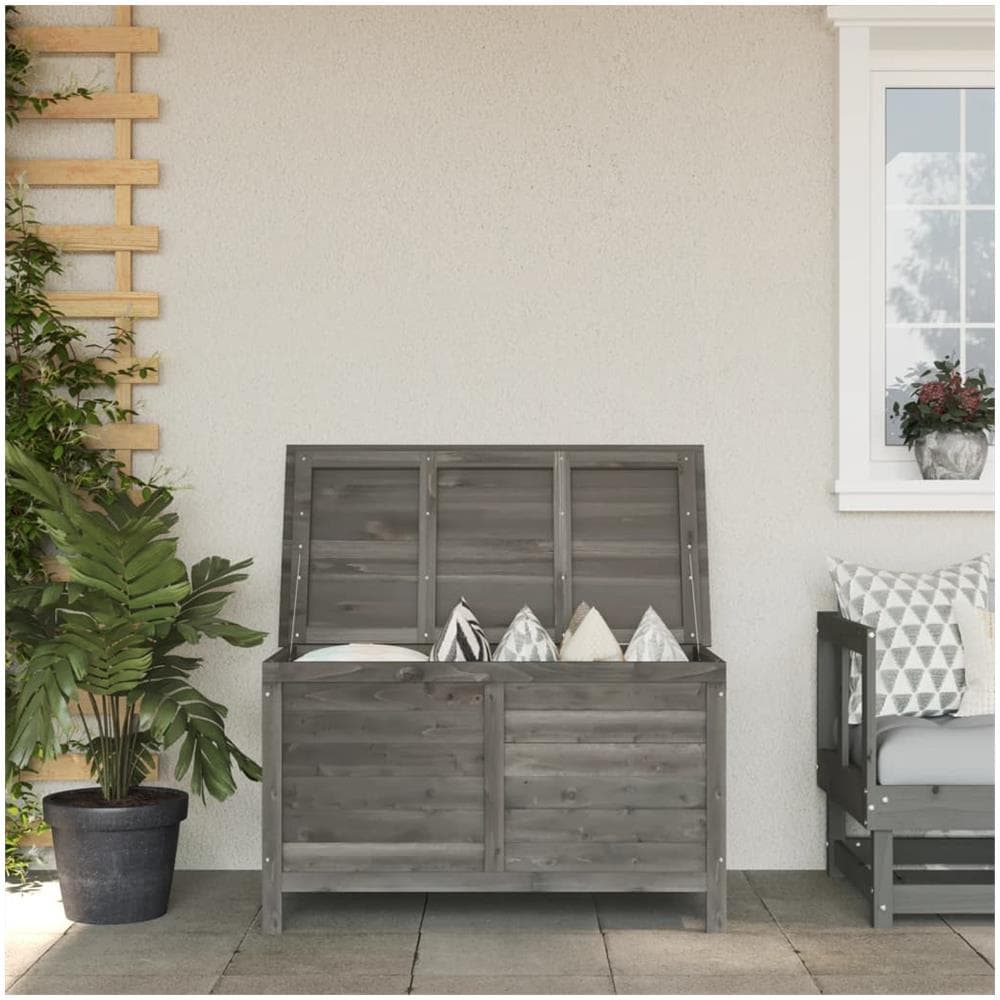 Contenitore Da Giardino Antracite 99x49,5x58,5cm Massello Abete - Foto 1